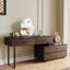 Bureau de coiffeuse extensible en bois avec 4 tiroirs de rangement Carmavy