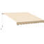 Auvent de terrasse beige 10 pi x 8 pi, abri de soleil pour terrasse avec tissu aquatique, manivelle manuelle, pour balcon, cour, parasol et terrasse en aluminium, cour
