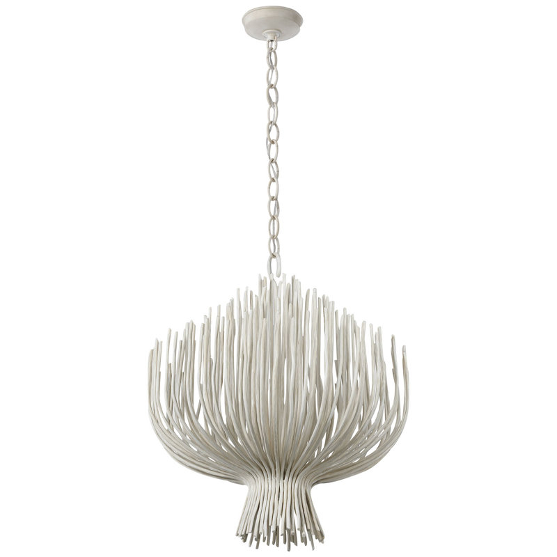 Chapman & Myers Astra 42" Sculpted Chandelier, 27" H x 23.75" W x 23.75" D, Waxed Plaster
