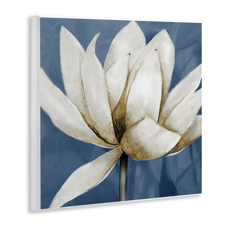 Art mural de lotus blancs par Carol Robinson