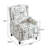 Upholstered Classic Wing Back Manual Push Back Recliner With Naihead Trims And Solid Vase-Shape Wooden Legs-1203964012