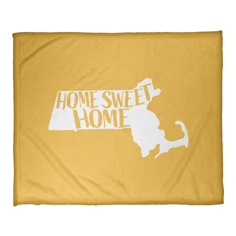 Jeté polaire home massachusetts, l 52,5 po x L 62,5 po, Jaune