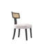 Ensemble de 2 chaises de salle à manger de style Mid-Century moderne, dossier en bois massif et en filet de rotin, chaises de salle à manger d'appoint pour la salle à manger, cadre et ensemble de chaises-23798439