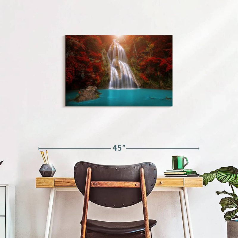 Paysage de cascade d'Alvord, H 20 po x l 30 po