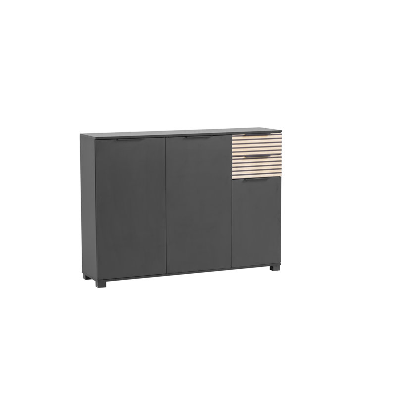 Alexa 20 Pair Shoe Storage Cabinet, Black Matt