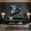 SciFi Sci fi planets with multiple moons Grey Canvas Wall Art-1811230077