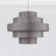 22cm H Silk Novelty Pendant Shade in Grey