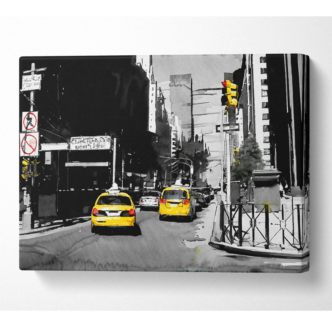 New York City Taxi Cab - Kunstdrucke auf Segeltuch