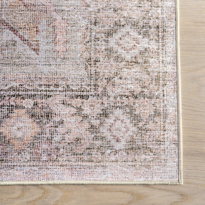 Ibin SplashGuard Medallion Machine Washable Area Rug, Rectangle 8' x 10'