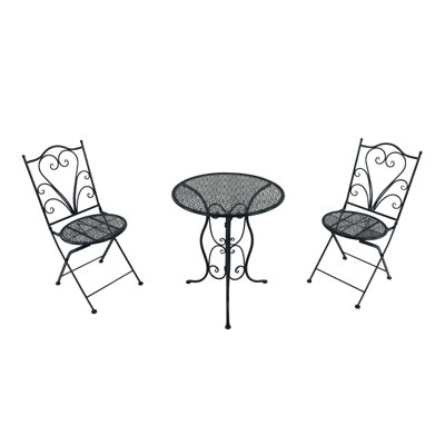 Andam Round Steel Patio Dining Set