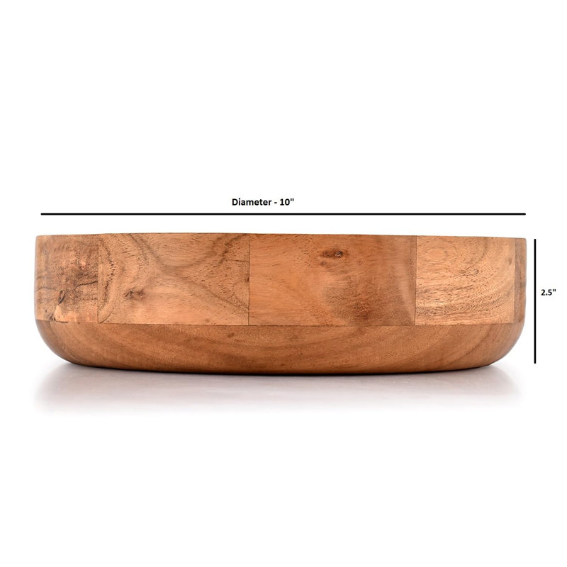 Bol de service rond en bois