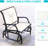 Cream White Backyard Glider Chair With Metal Frame And Breathable Mesh Fabric For Garden, Poolside, Balcony Poolside Structure Padding Backyard,