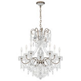 New Orleans 10 Light 28in x 31in Chandelier in Heirloom Gold with Clear Radiance Crystals