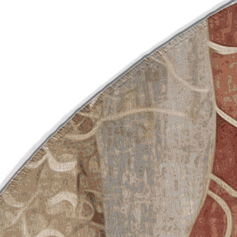 Tapis intérieur et extérieur Echoed Glow, Rond 5 pi