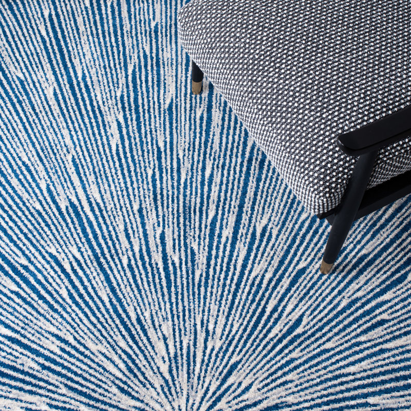Brielee Performance Abstract Rug, Square 6'7"