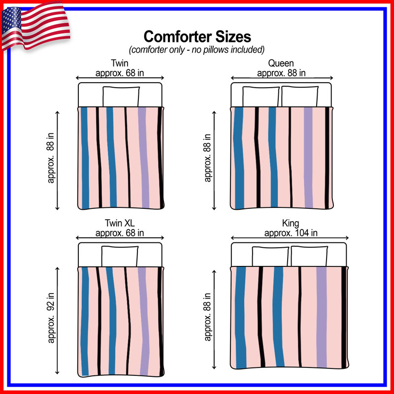 Vertical Striped Pattern Comforter, Twin Extra Long