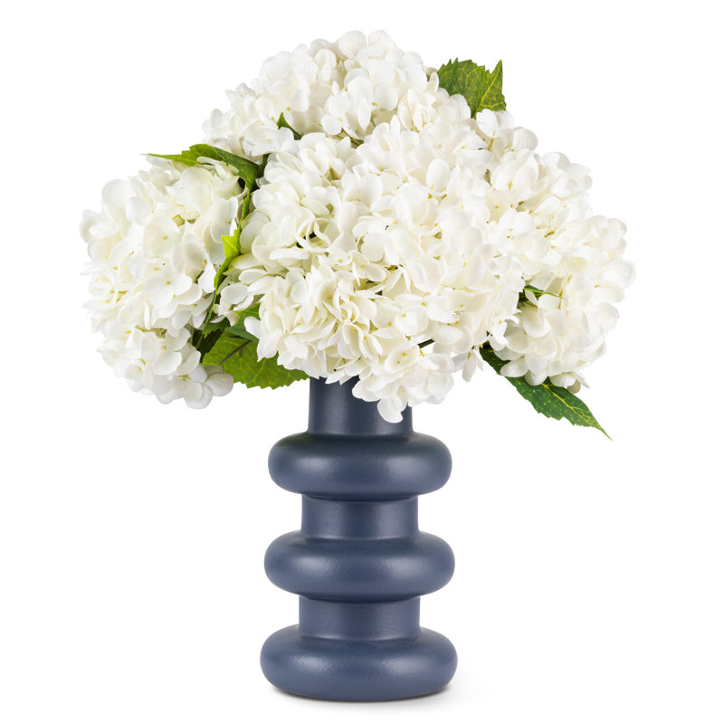 Cultivated Interiors Realtouch - arrangement d'hortensias, Blanc