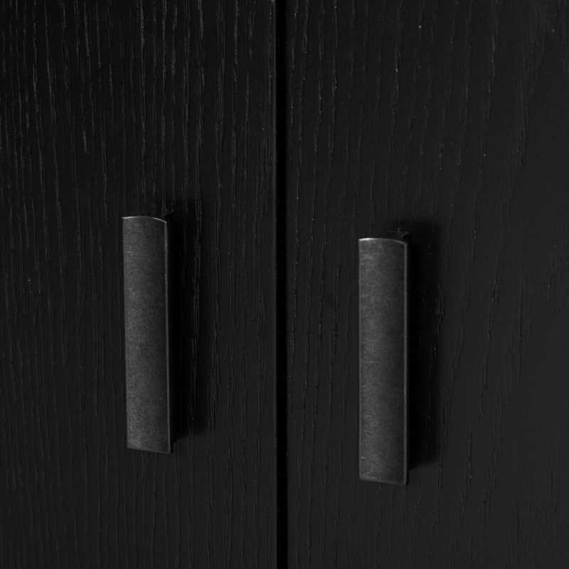 Buffet à 3 portes en bois Kaplan, Noir, noir, noir, noir