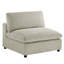 Chaise sans accoudoirs confortable et élégante avec pieds amovibles et coussins moelleux pour un espace de vie relaxant