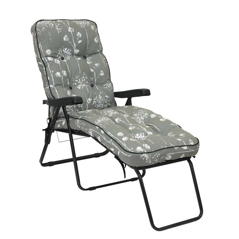 Arcene 118cm Long Reclining Single Chaise with Cushions
