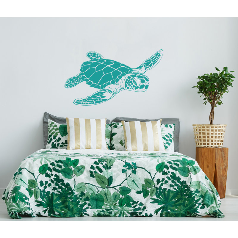 Décalcomanie murale tortue de mer, Turquoise