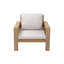 Chaise longue de patio en bois d'acacia avec coussin hydrofuge Zara-129155676-129155675
