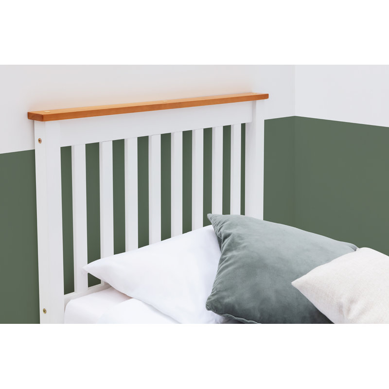Dement 90 X 190cm Daybed with Trundle Included, White/Oak