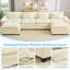 Canapé surdimensionné en forme de U de 156 pouces à 156 places avec canapé modulaire en forme de U, canapé double couche avec repose-pieds mobile et sièges très profonds-1930004047