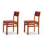 Chaise d'appoint rembourrée rouge (ensemble de 2)