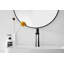 9316-Noir Robinet de lavabo de salle de bain à poignée simple noir mat avec ensemble de bonde