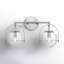 Moors 2 Light Transparent Dimmable Vanity Light-347644089
