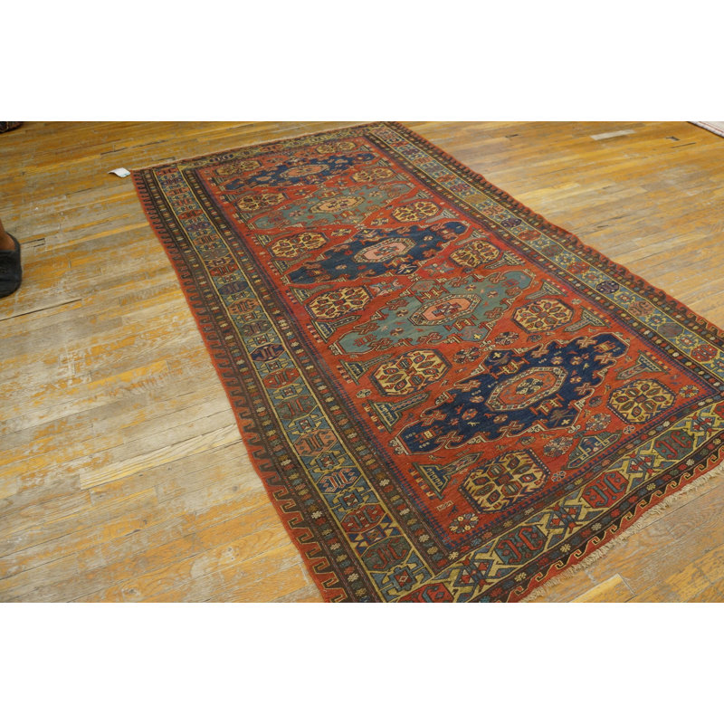 Tapis soumak antique de style tribal rustique à tissage plat