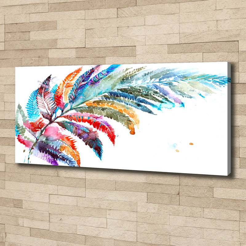 Colourful Feather 1 Piece Painting on Canvas