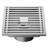 FINE FIXTURES Square Shower Floor Drain, Slotted Grate Design, 10-Gauge 304 Stainless Steel, Center Outlet, Fast Drainage, Hair Strainer Included-126703048