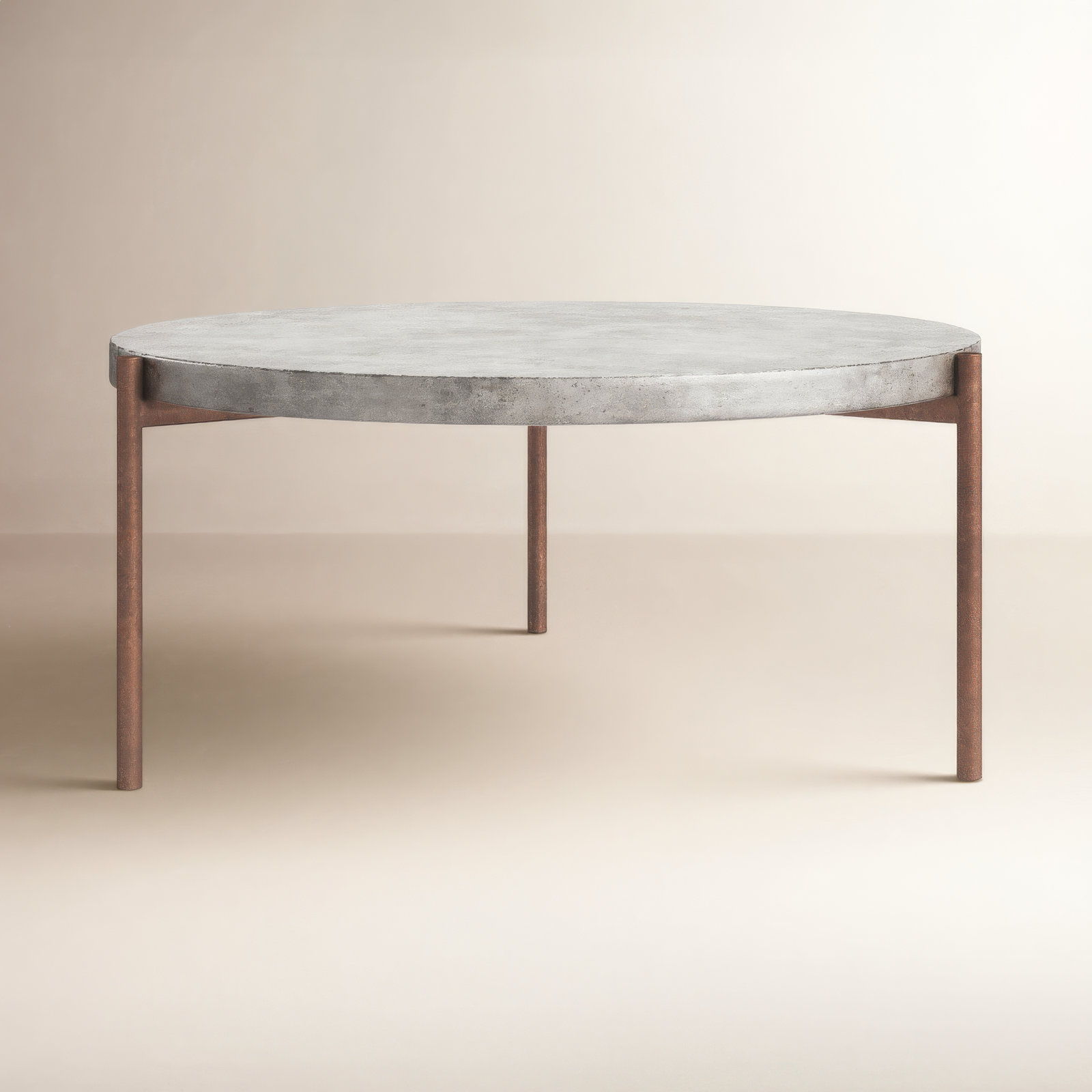 Ebbe 36" Coffee Table, Dark Gray/Rusty