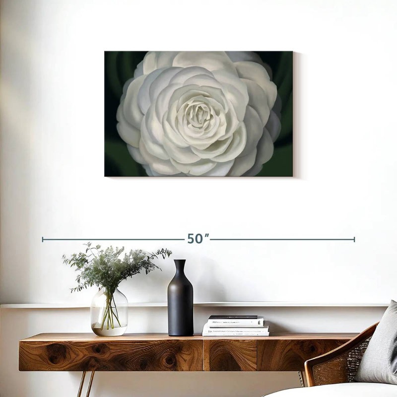 " Camellia ", 20" H x 30" W x 1.25" D
