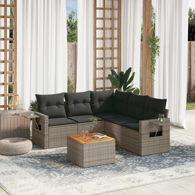 Ensemble de canapé de jardin Vidaxl gris