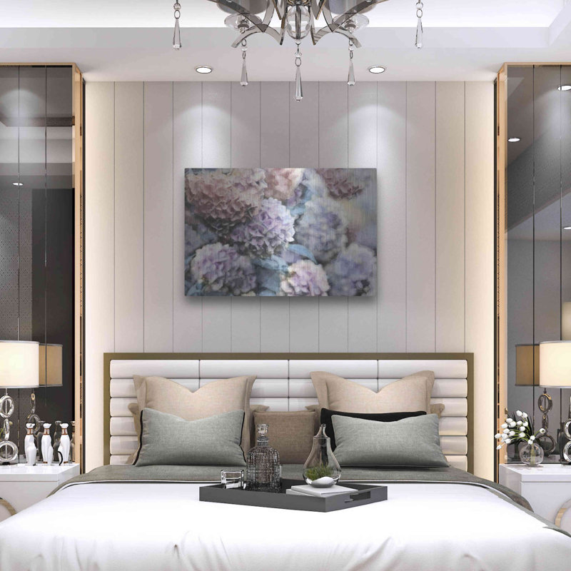 «Hydrangeas Abstract» par Lori Deiter, H 24 po x l 36 po