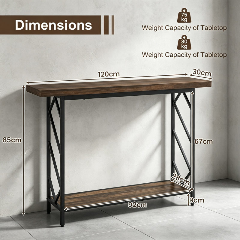 120 cm W Console Table