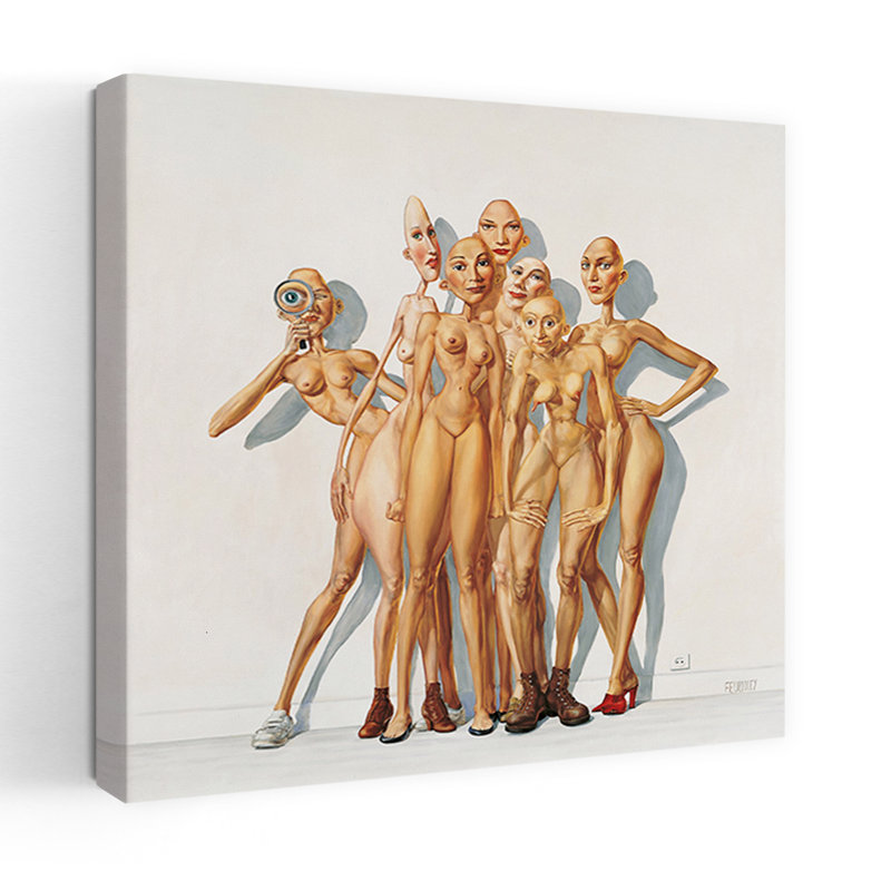 Art contemporain, art contemporain surréel, H 32 po x l 32 po