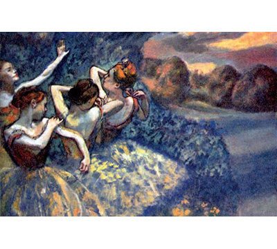 « quatre danseurs » par edward degas, reproduction d’art