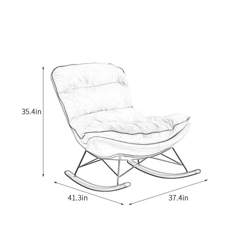 Chaise berçante de loisir légère et confortable, Leath-Aire jaune