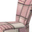 Chaise d'appoint rembourrée à motif rose en patchwork de denim rose