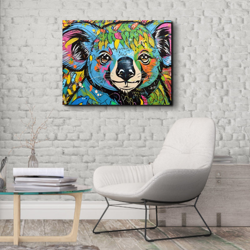 "Koala Graffitianimals" sur toile, H 15 po x l 18 po