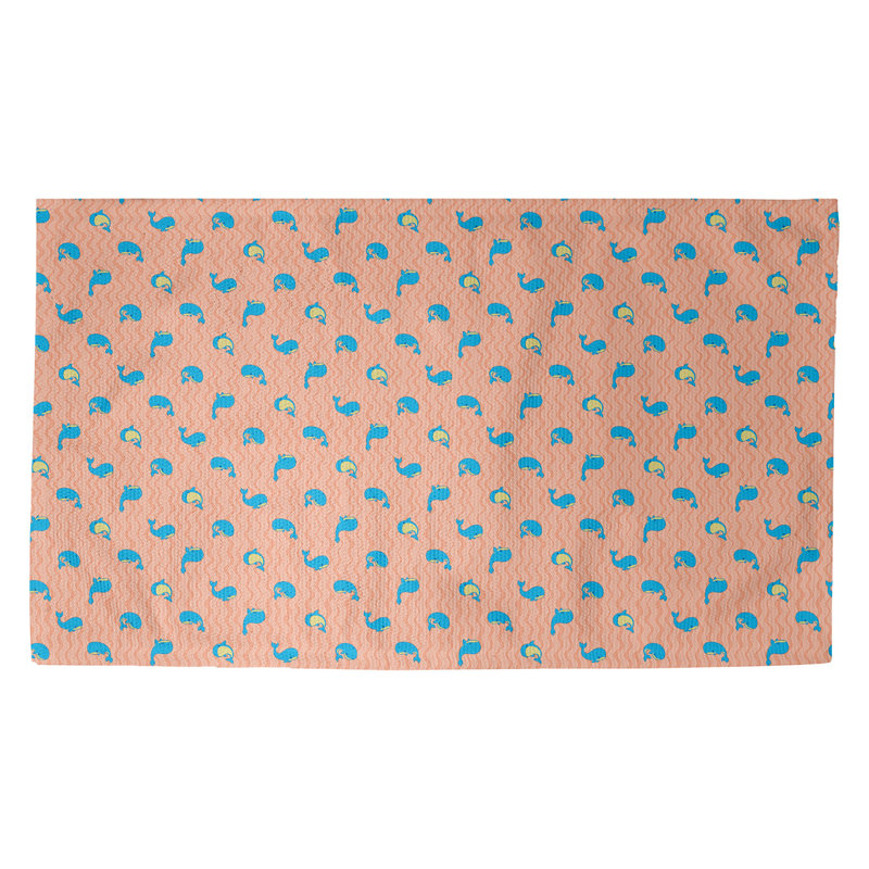 Tapis de porte intérieur anti-dérapant baleines Kitterman, Rectangle 2 pi 1 1/2 po x 3 pi 6 po, Orange