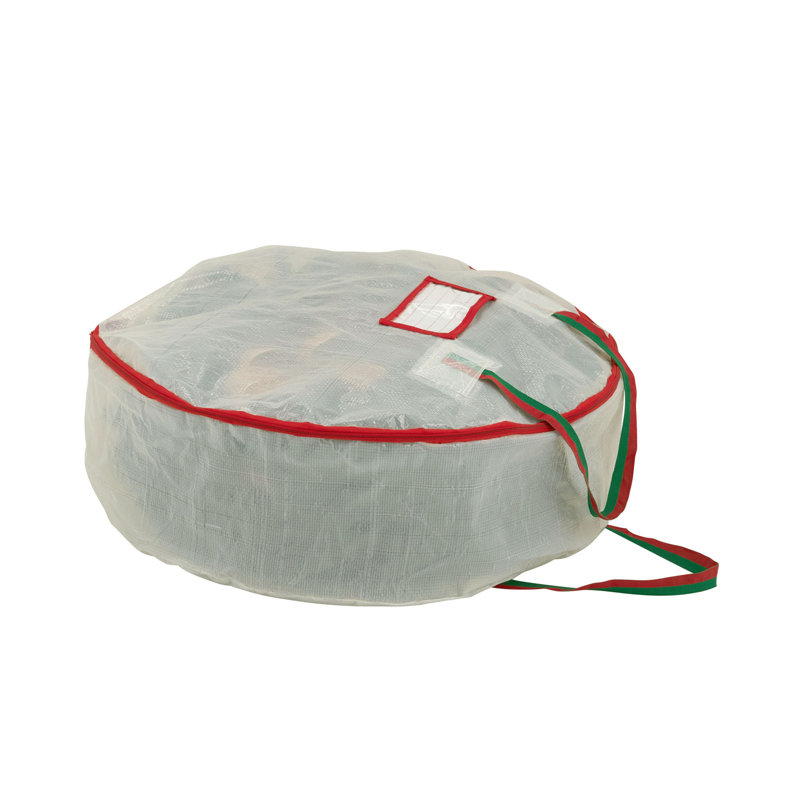 Sac de rangement pour couronne ronde avec poignées, H 8 po x l 24 po x P 24 po