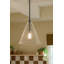 15.5" 1-Light Cone Pendant with Clear Seeded Glass-1558502749