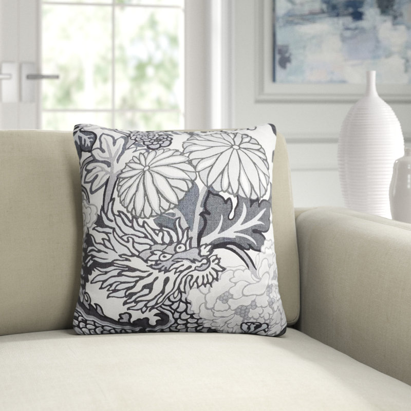 Chiang Mai Dragon Pillow, 18" x 18", Jade
