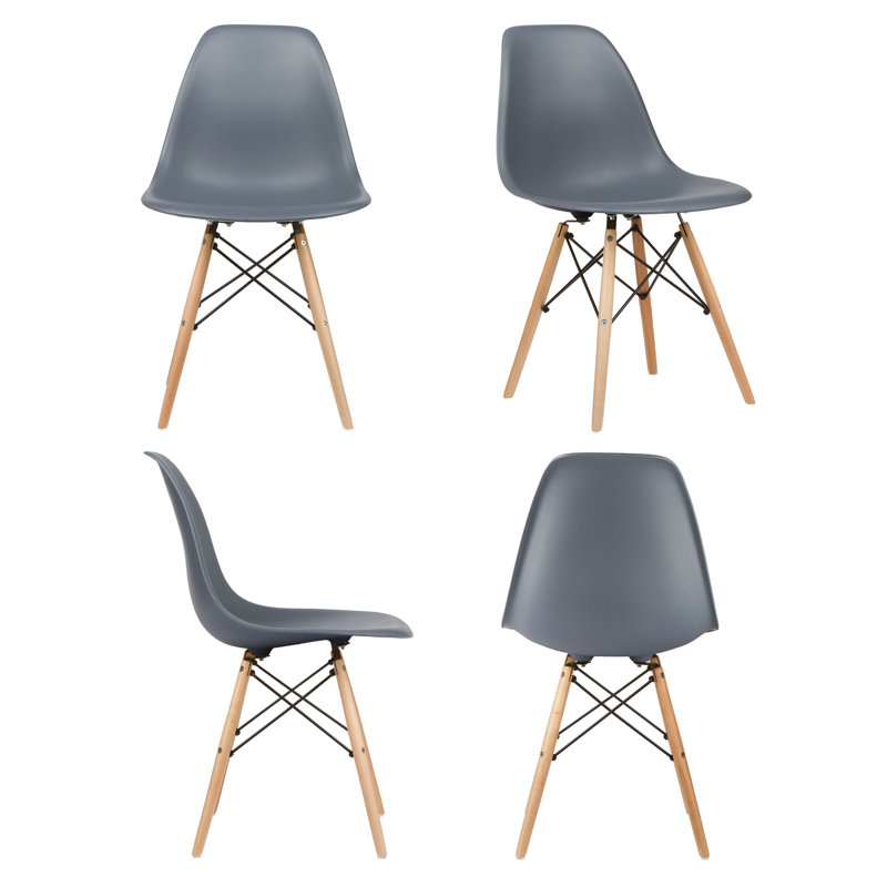 17.5'' H Side Chair, Dark Gray