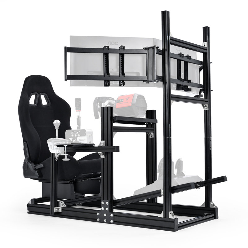 Ivy Bronx Adjustable PC & Racing Game Chair in Black